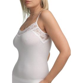 Blackspade 1984 Private Lace Beyaz Kadın Atlet