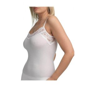 Blackspade 1984 Private Lace Beyaz Kadın Atlet