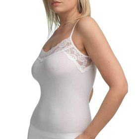 Blackspade 1984 Private Lace Beyaz Kadın Atlet