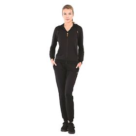 Blackspade 50084 Kadın %97 Pamuklu Kapüşonlu Siyah Sweatshirt