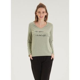 Blackspade 50361 Yeşil Uzun Kol Kadın T-shirt