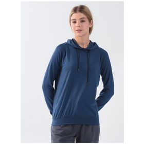Blackspade 5938 Mavi Kadın Termal Kapşonlu Sweatshirt