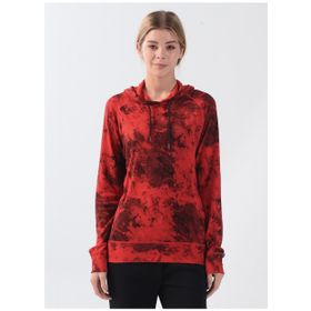 Blackspade 6194 Kapüşonlu Kırmızı Melanj Kadın Termal Sweatshirt