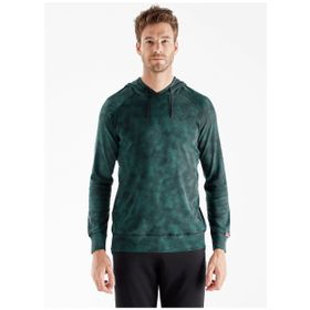 Blackspade 7579 Yeşil Melanj Kapüşonlu Baskılı Erkek Sweatshirt