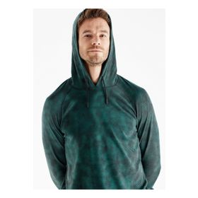 Blackspade 7579 Yeşil Melanj Kapüşonlu Baskılı Erkek Sweatshirt
