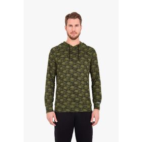 Blackspade 7579 Yeşil Melanj Kapüşonlu Baskılı Erkek Sweatshirt