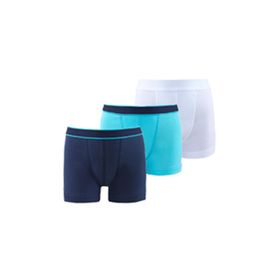 Blackspade 9395 Lacivert Aqua Beyaz 3'lü Paket Erkek Çocuk Boxer