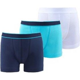 Blackspade 9395 Lacivert Aqua Beyaz 3'lü Paket Erkek Çocuk Boxer