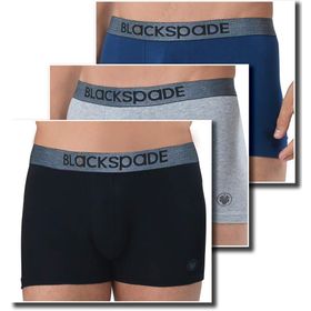 Blackspade 9472 3'lü Lacivert Siyah Gri Erkek Boxer