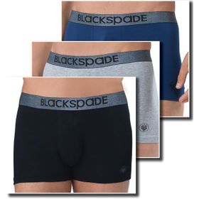Blackspade 9472 3'lü Lacivert Siyah Gri Erkek Boxer