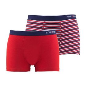 Blackspade 9551 Stripes Kırmızı 2'li Erkek Boxer