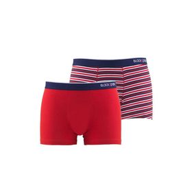 Blackspade 9551 Stripes Kırmızı 2'li Erkek Boxer