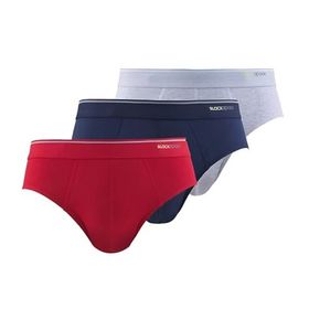 Blackspade 9672 3'lü Lacivert Kırmızı Gri Erkek Slip Külot