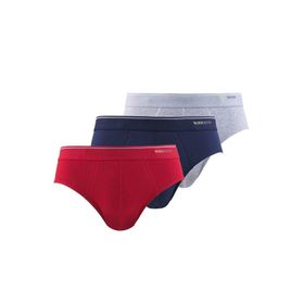Blackspade 9672 3'lü Lacivert Kırmızı Gri Erkek Slip Külot