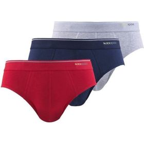 Blackspade 9672 3'lü Lacivert Kırmızı Gri Erkek Slip Külot