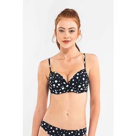 Blackspade Çıkarılabilir Destekli Balenli Push Up Siyah Beyaz Çizgili Kadın Bikini