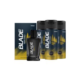 Blade Deep Chill 70 ml EDT Parfüm + 3x150 ml Deodorant