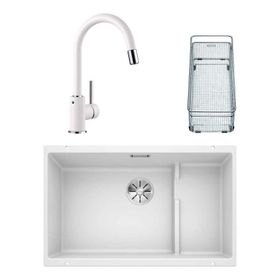 Blanco Subline 700 U Level Eviye Beyaz Mida Beyaz Eviye Seti