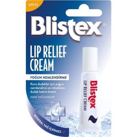 Blistex Lip Relief Cream SPF 15 6 ml Ruj Öncesi Balsam Dudak Bakım Kremi