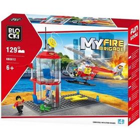 Blocki Myfirebrigade 129 Parça İtfaiye Helikopter Pisti