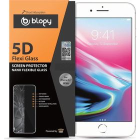 Blogy iPhone 8-7 Flexi 5D Beyaz Ekran Koruyucu