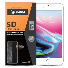 Blogy iPhone 8-7 Flexi 5D Beyaz Ekran Koruyucu