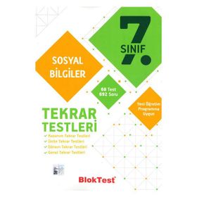 Blok Test Yayınları 7.Sınıf Sosyal Bilgiler Tekrar Testleri