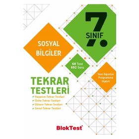 Blok Test Yayınları 7.Sınıf Sosyal Bilgiler Tekrar Testleri