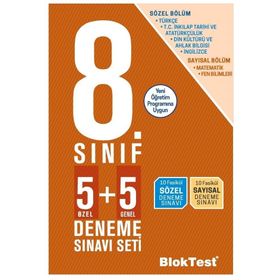 Bloktest 8. Sınıf Lgs 5+5 Deneme-Tudem Yayınları
