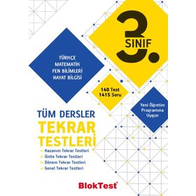 Bloktest Yayınları 3. Sınıf Tüm Dersler Tekrar Testleri