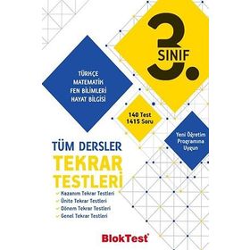 Bloktest Yayınları 3. Sınıf Tüm Dersler Tekrar Testleri