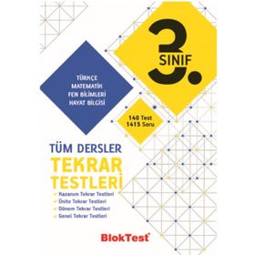 Bloktest Yayınları 3. Sınıf Tüm Dersler Tekrar Testleri