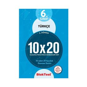 Bloktest Yayınları 6. Sınıf 2. Dönem Türkçe 10x20 Deneme Seti