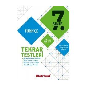 Bloktest Yayınları 7. Sınıf Türkçe Tekrar Testleri