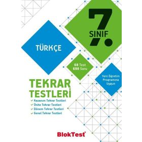 Bloktest Yayınları 7. Sınıf Türkçe Tekrar Testleri