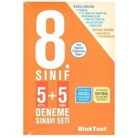 Bloktest Yayınları 8. Sınıf 5+5 Deneme Sınavı