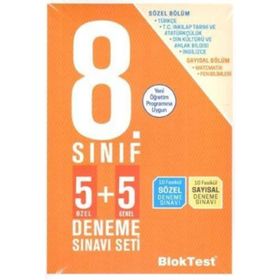 Bloktest Yayınları 8. Sınıf 5+5 Deneme Sınavı