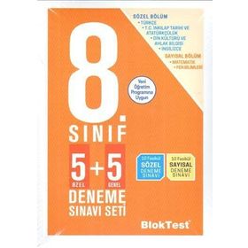 Bloktest Yayınları 8. Sınıf 5+5 Deneme Sınavı
