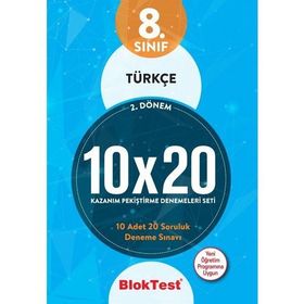 Bloktest Yayınları 8. Sınıf Bloktest Türkçe 10x20 Denemeleri 2. Dönem