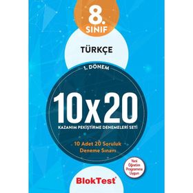 Bloktest Yayınları 8. Sınıf Bloktest Türkçe 10x20 Denemeleri 2. Dönem