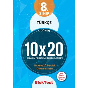 Bloktest Yayınları 8. Sınıf Bloktest Türkçe 10x20 Denemeleri 2. Dönem