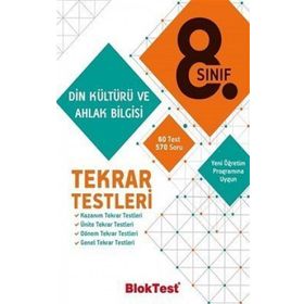 Bloktest Yayınları 8. Sınıf Din Kültürü ve Ahlak Bilgisi Tekrar Testleri
