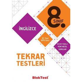 Bloktest Yayınları 8. Sınıf İngilizce Tekrar Testleri