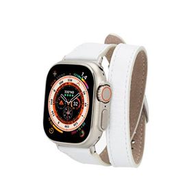 BloominBag Alpine Slim Double Tour Ivory White Deri Apple Watch Kordonu