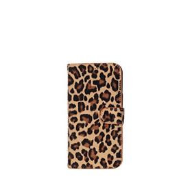BloominBag Apple iPhone 16 Pro Max Kahverengi Bloomcase Leopard Sütlü Kahve Deri Cüzdanlı Telefon Kılıfı