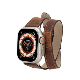 BloominBag Apple Watch Alpine Slim Double Tour Heritage Saddle Kahverengi Deri Kordon