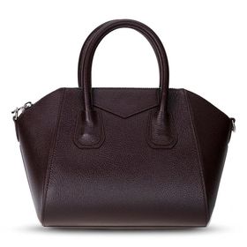 Bloominbag Aria Walnut Brown Medium Hakiki Deri Kadın El Omuz Çantası