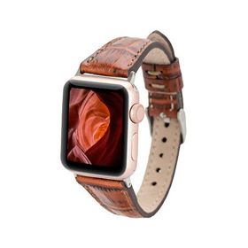 BloominBag Bloomband Signature Croc Brown Deri 44/45/46/49 mm Unisex Akıllı Saat Kordon