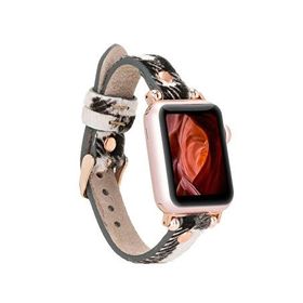 BloominBag Bloomband Signature Wild Zebra Leather Apple Watch 44/45/46/49 mm Akıllı Saat Kordon