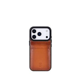 BloominBag Bloomcase Flex Cover Urban Tan Iphone 17 Pro Taba Deri Kartlıklı Telefon Kılıfı